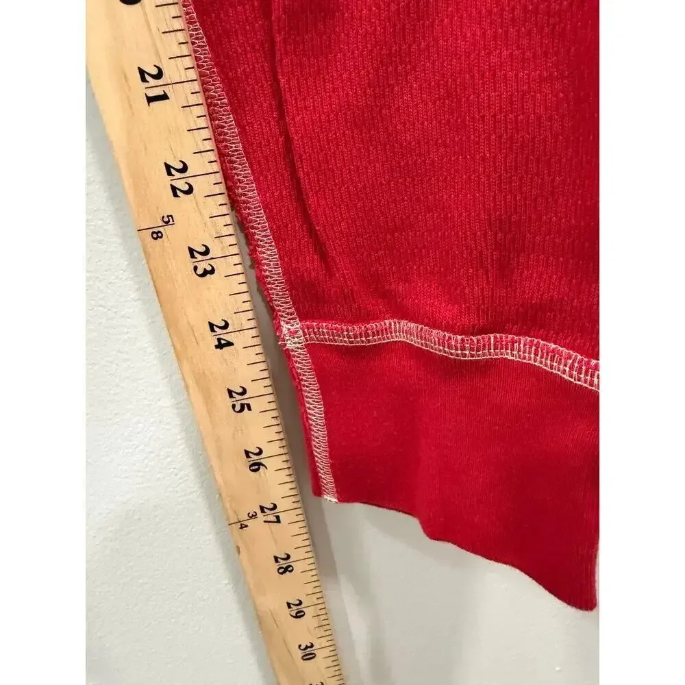 J.Crew Waffle Union Thermal Suit One Piece Button Front Persian Red NWOT XS